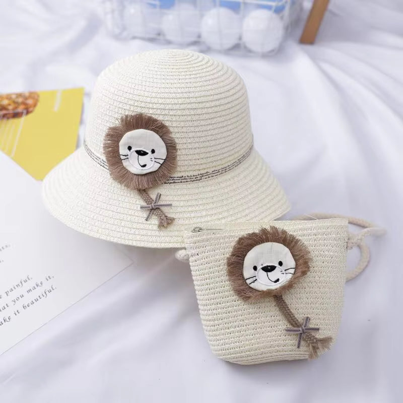 Baby Lion Hat & Mini Bag Set