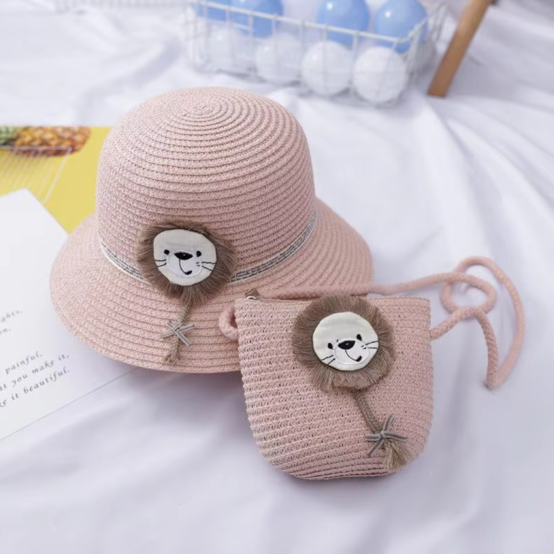 Baby Lion Hat &amp; Mini Bag Set
